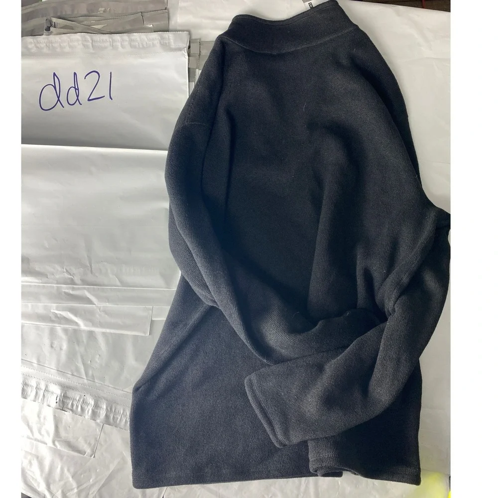 The‎ North Face Black 1/4 Zip Fleece Pullover Jacket Mens Medium